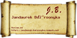 Jandaurek Bársonyka névjegykártya